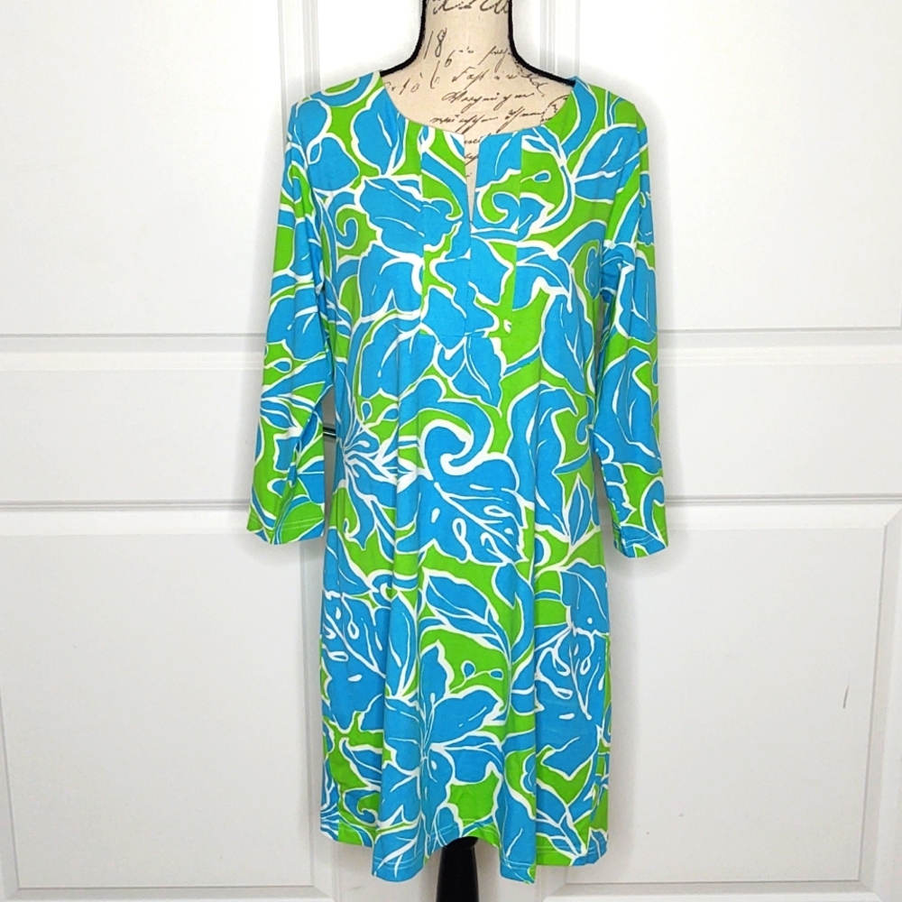 Barbara Gerwit💙 💚 3/4 sleeve, cotton/spandex dress, size XL 🆕